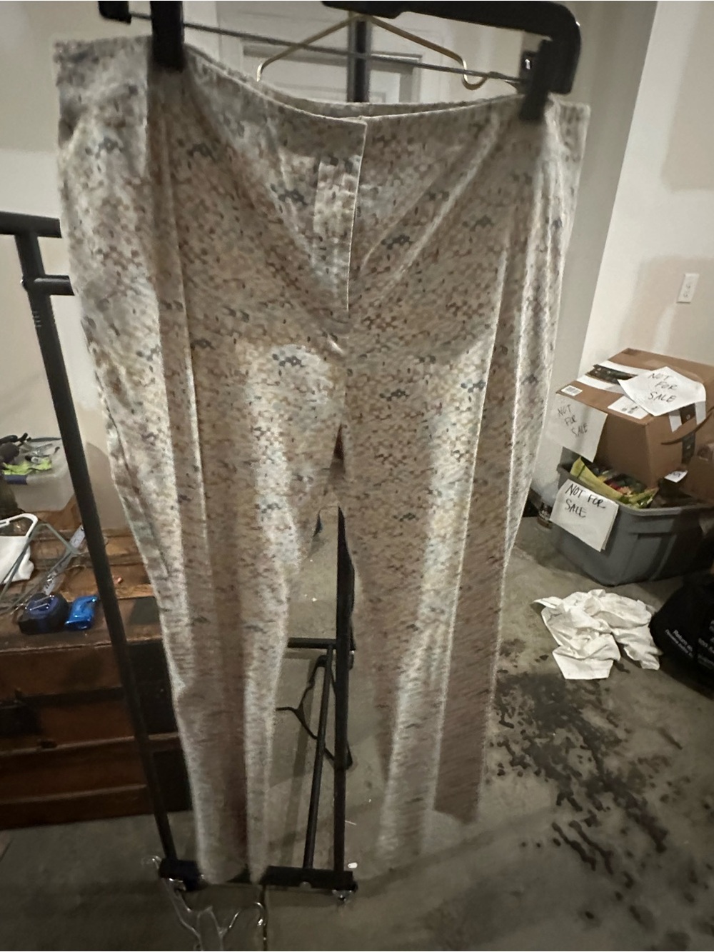 Sigrid Olsen Beige and Gray Straight Leg Printed Pants - Picture 2 of 5